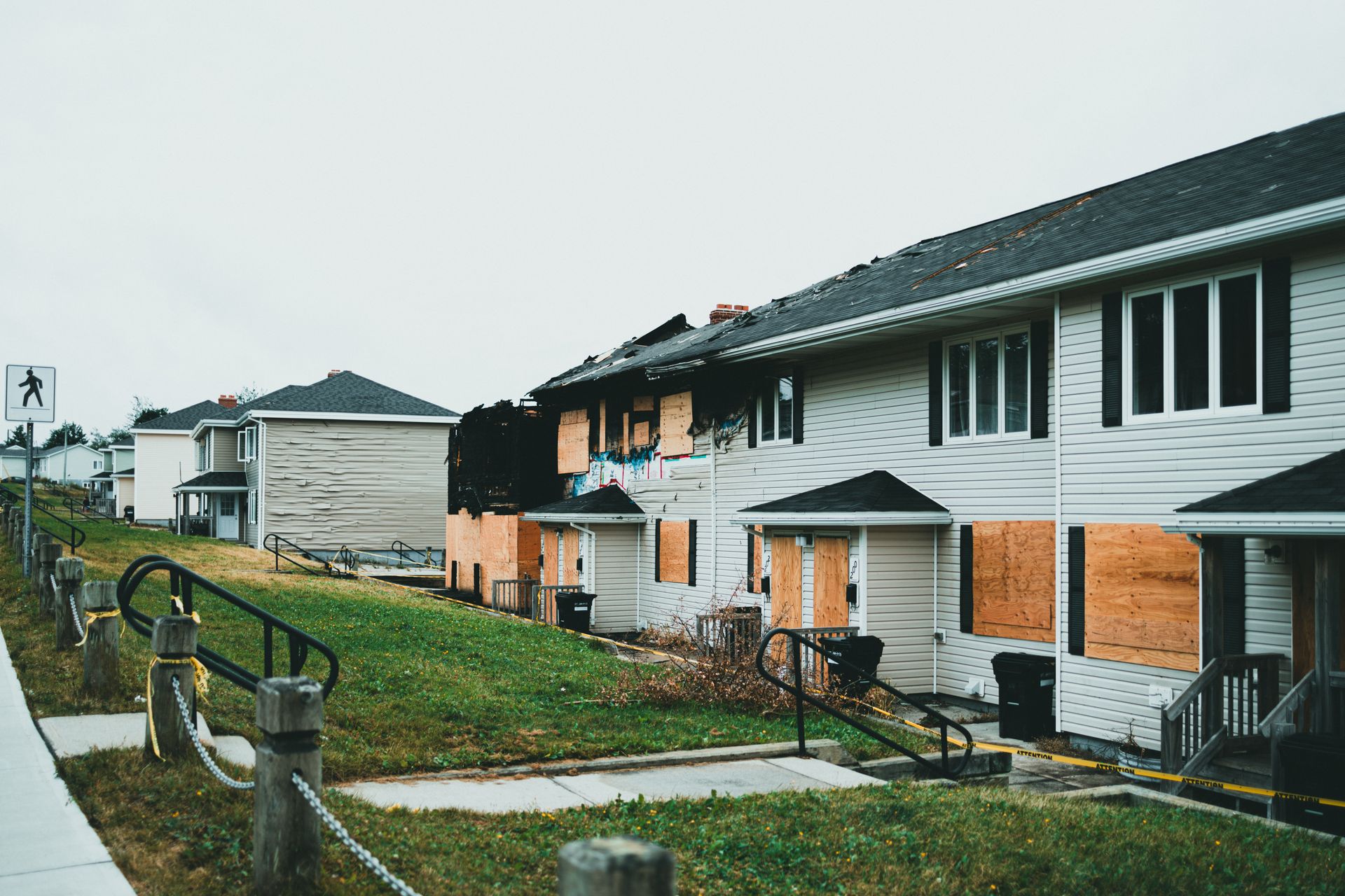 Damaged apartments in Connecticut.