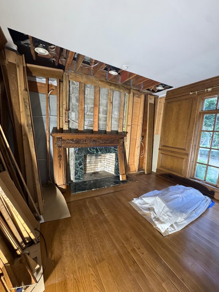 Cleaned work area after mold remediation in Danbury CT